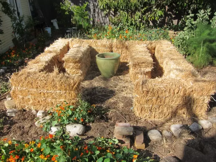 how to start a straw bale garden