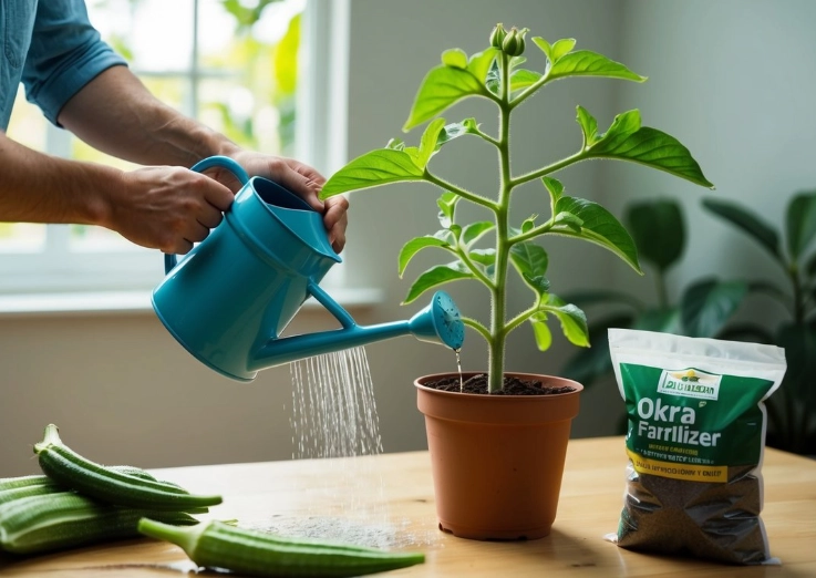 okra watering schedule