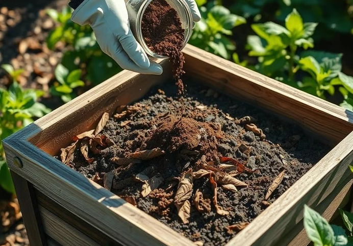 coffee grounds compost