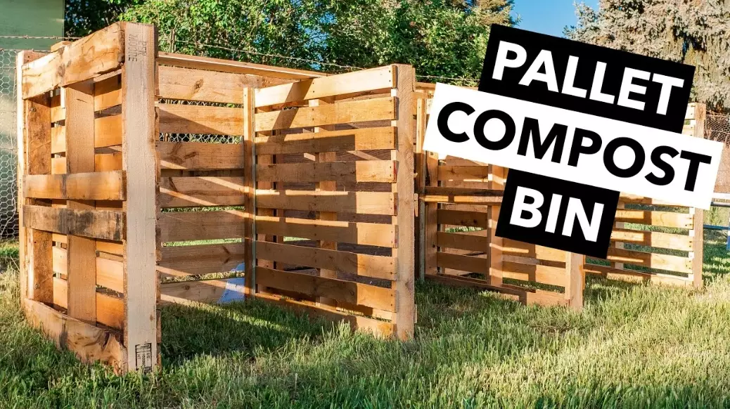 pallet wood compost bin